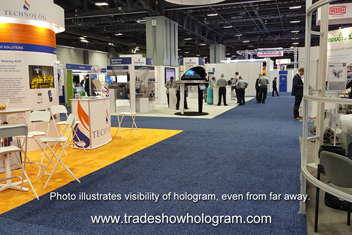 High Visibility Hologram Display at Trade Show