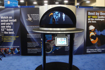 Hologram Virtual presenter at trade show