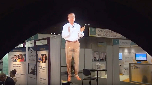 Virtual Presenter Hologram at Trade Show